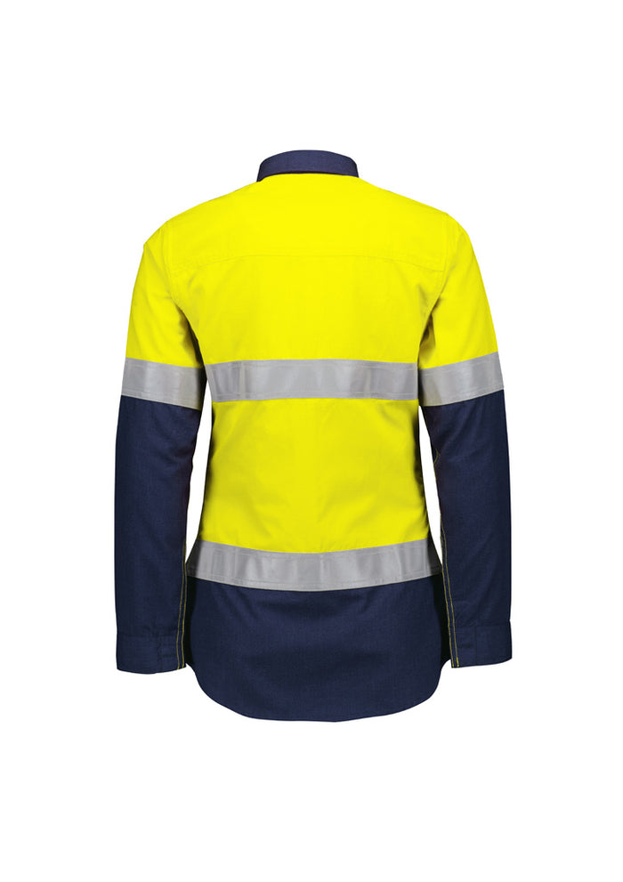 Womens Orange Flame Lightweight Ripstop Taped Shirt | ZW170