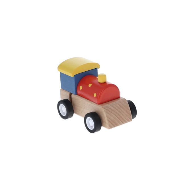 Le Petit Souk - Wooden Toy - Wind-Up Train - Side Look