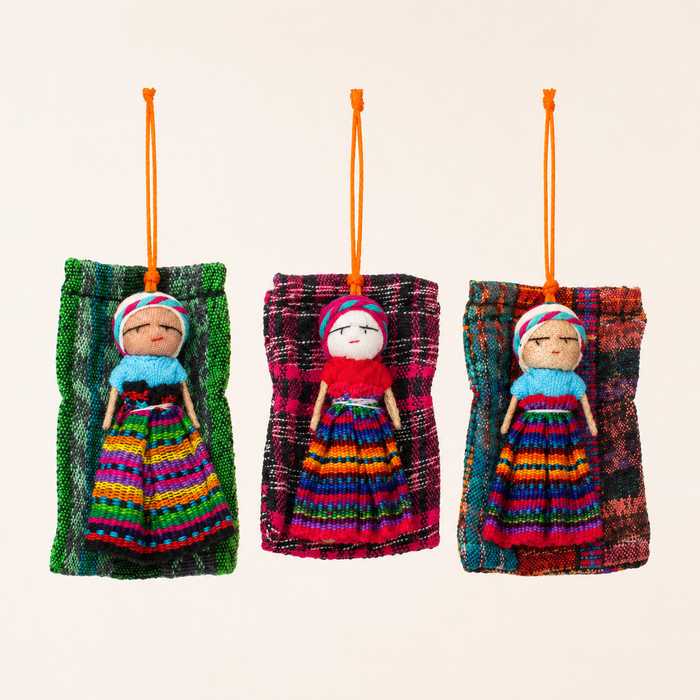 Worry Doll Ornament with Gift Bag + Story - Guatemala