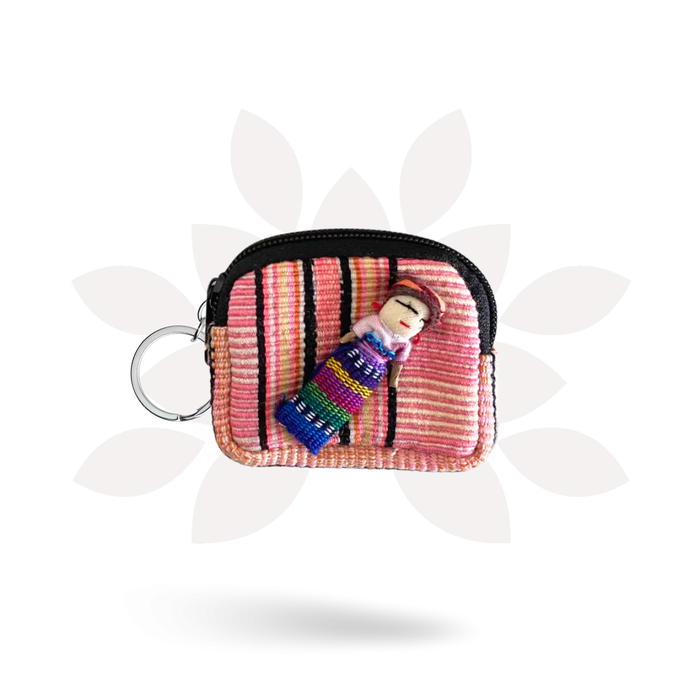 Worry Doll Tiny Bag Keychain | Coin Purse | AirPod Bag - Guatemala