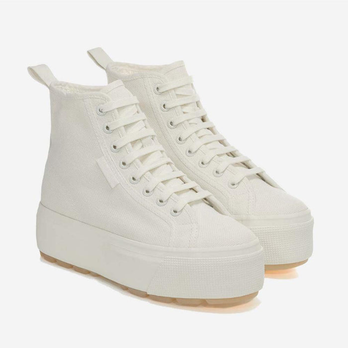 Zapatilla 2708 Hi Top Tank White Avorio Milk