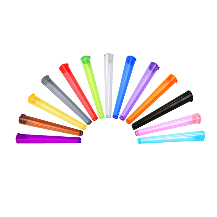 Zetla Joint Tubes Transparent 112mm – Hard Plastic Airtight Pre-Roll Joint Case (250-Pcs)
