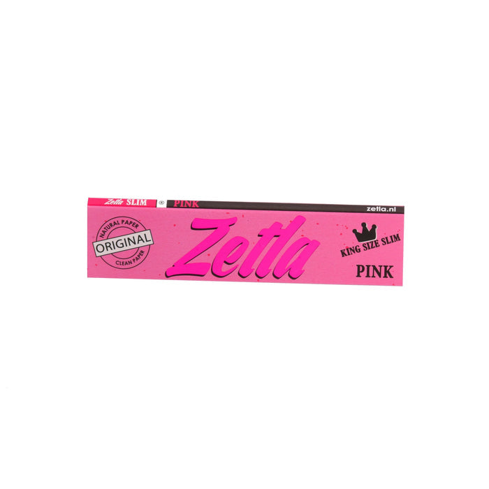Zetla Rolling Papers Pink King Size Slim (50 Packs) - Zetla