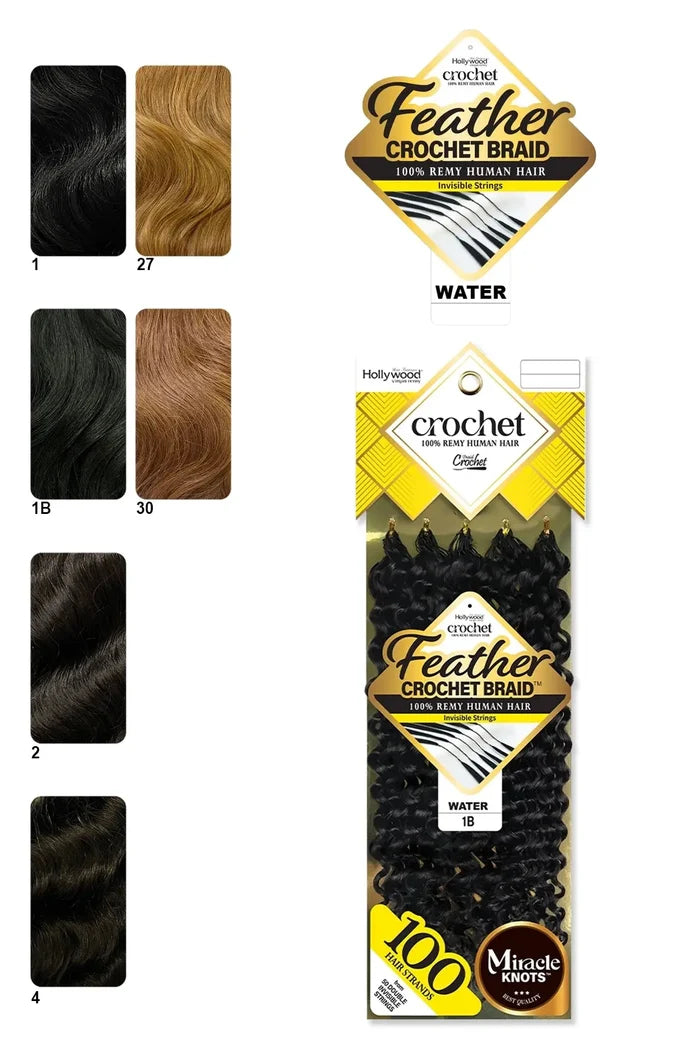ZURY FEATHER CROCHET BRAID 100% HUMAN HAIR HOLLYWOOD - WATER 14 ZURY